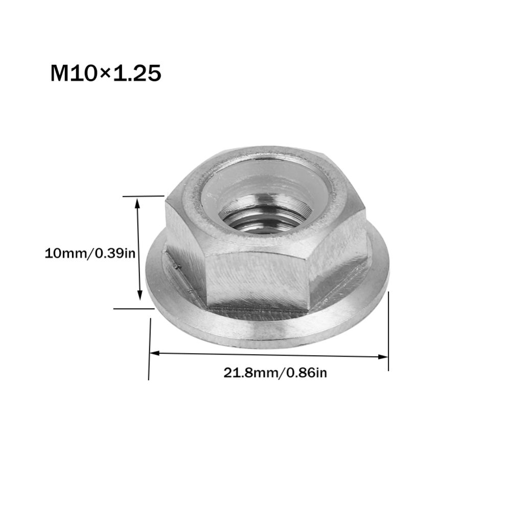 1pc Titanium Alloy Flange Lock Nut M5 M6 M8 M10 M14 Sprocket Flange Nut  for Bike Maintenance