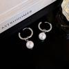 Exquisite Pearl Hoop Earrings For Women Wedding Jewelry Gift Lovely Girls Drop Earring