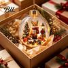Holiday Tree Decorations Glowing Christmas Story Ornament, Mini Scene In Ball with Warm LED Desktop Ornaments Light, 3D Clear Acrylic Hanging
