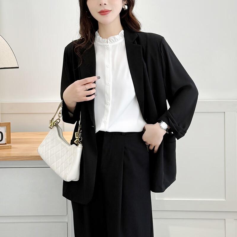 Women's Summer Sleeveless Ruffle Collar Satin Blouse