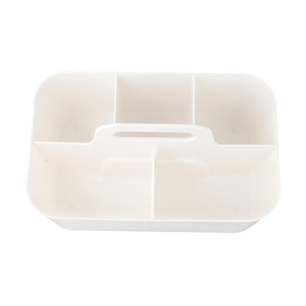 Aesthetic Plastic Storage Solution with Removable Dividers for Convenience