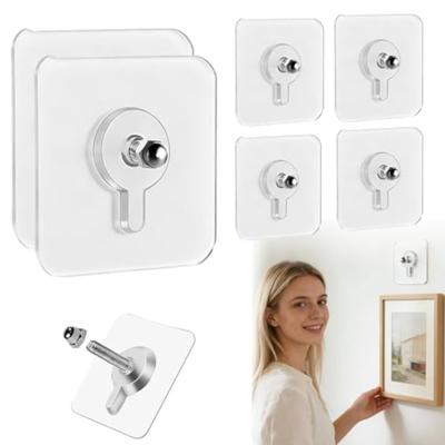 Adesivos de Parafuso Sem Furo, Ganchos Adesivos Reutilizáveis Sem Broca, Cabides de Parede Removíveis Sem Pregos Para Montagem na Parede, Cabides para Quadros Sem Pregos Para Montagem na Parede, Banhe
