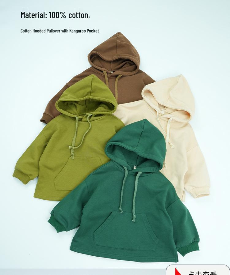 Customized 2024 Spring Kids' Striped Long Sleeve Unisex Korean Style Hoodie