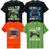 Level 12 Unlocked Awesome Since Video Game Controller Graphic Tee Breathable Short Sleeve TShirt