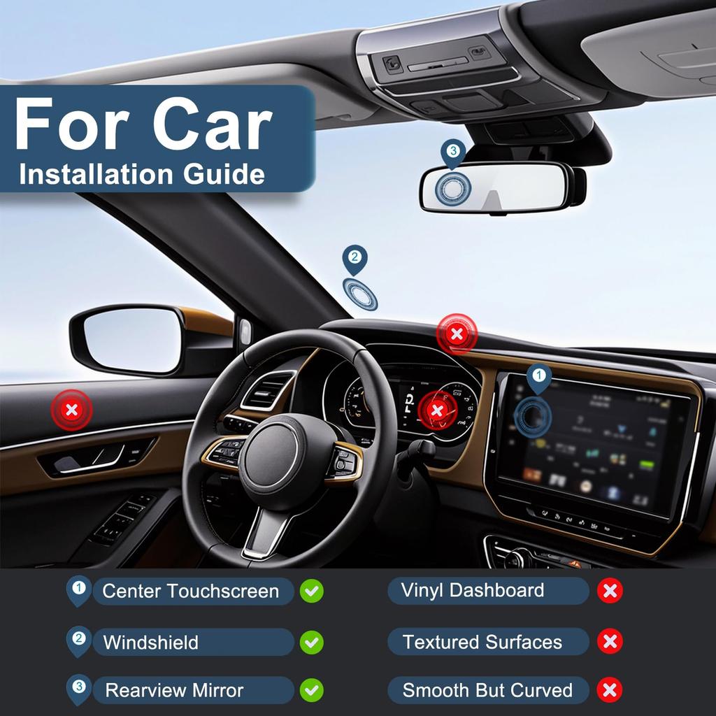 Magnetische Universal-Handyhalterung für das Auto 360° drehbar Starker Magnetismus Smartphone GPS-Halter IPhone Kein Kleben erforderlich Samsung Xiaomi