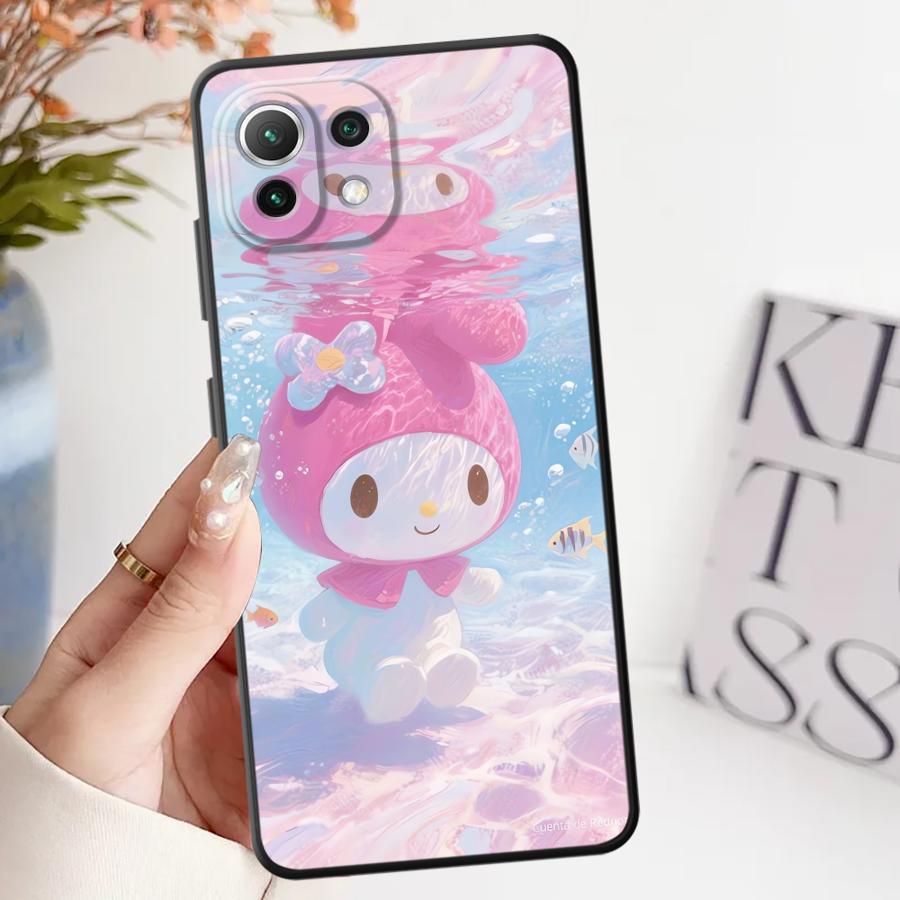Melody Hello Kitty Case for Xiaomi Mi 10T 13 9 11T 14 Pro CC9Pro 9T 10 11 13 Lite Soft Back Phone Cover