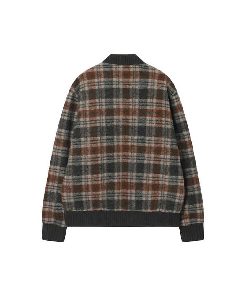 Notig Wool Check Pattern Blouson Khaki_Olw1Jpfi112Kk