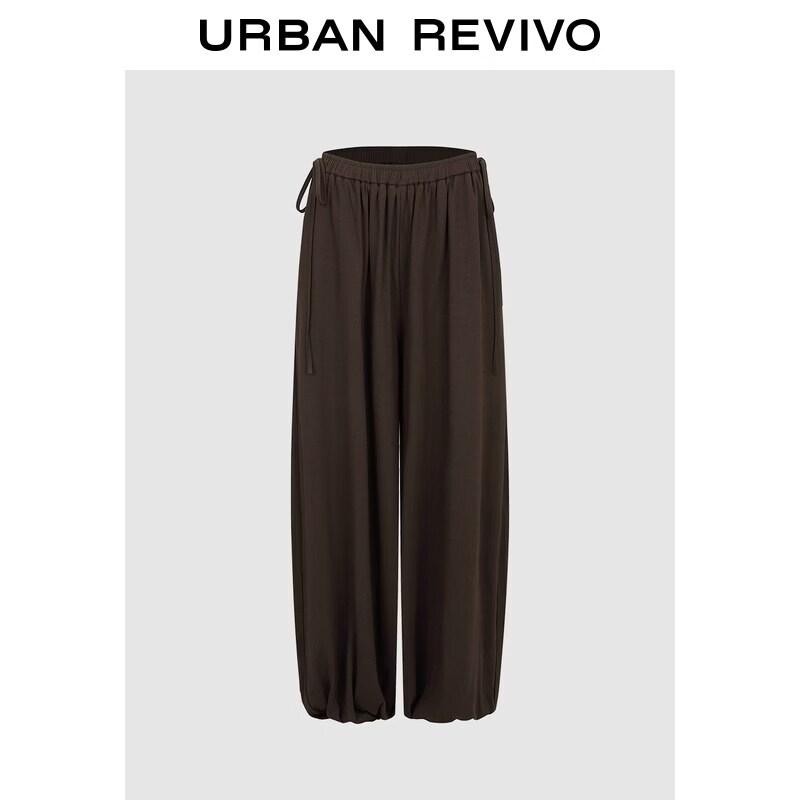 UR2026 Women s Casual Retro Double Tie Jogger Pants M
