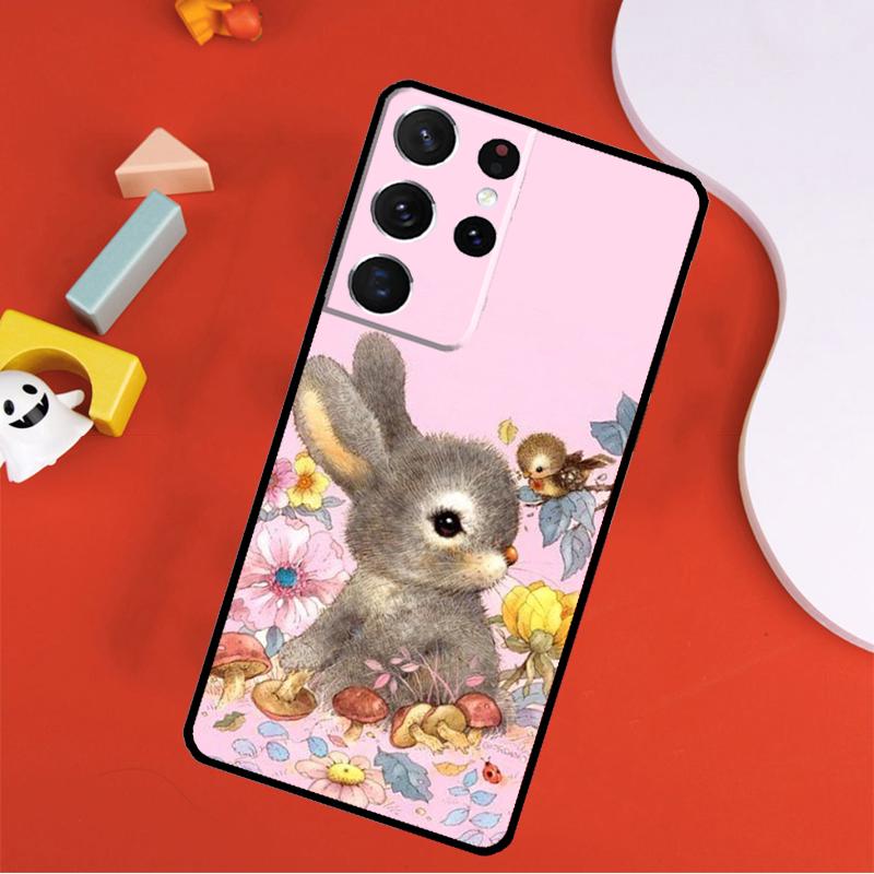 Rabbit Phone Case For Samsung Galaxy S25 Ultra S24 Ultra S9 S10 S20 S21 S22 S23 Plus S24 FE Cover