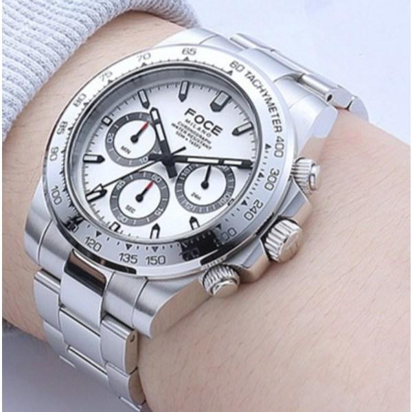 Poce Milano Men's Chronograph Metal Watch 41mm FM7608 + Tool Set,Korean popular watches