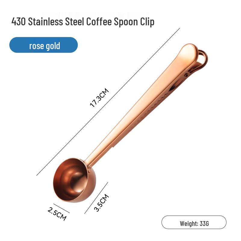 Sanrui Stainless Steel Coffee Measuring & Sealing Clip Spoon