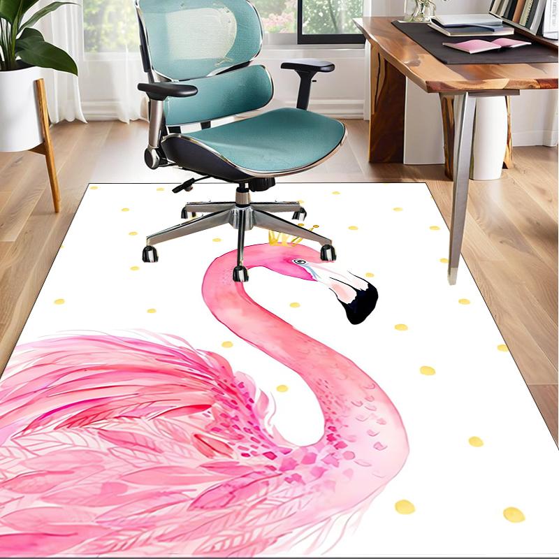 Flamingo In Tropical Paradise Office Rug Chair Mat, Entryway Carpet, Suitable for Front Door, Bedroom, Living Room, Desk, Holiday Gift