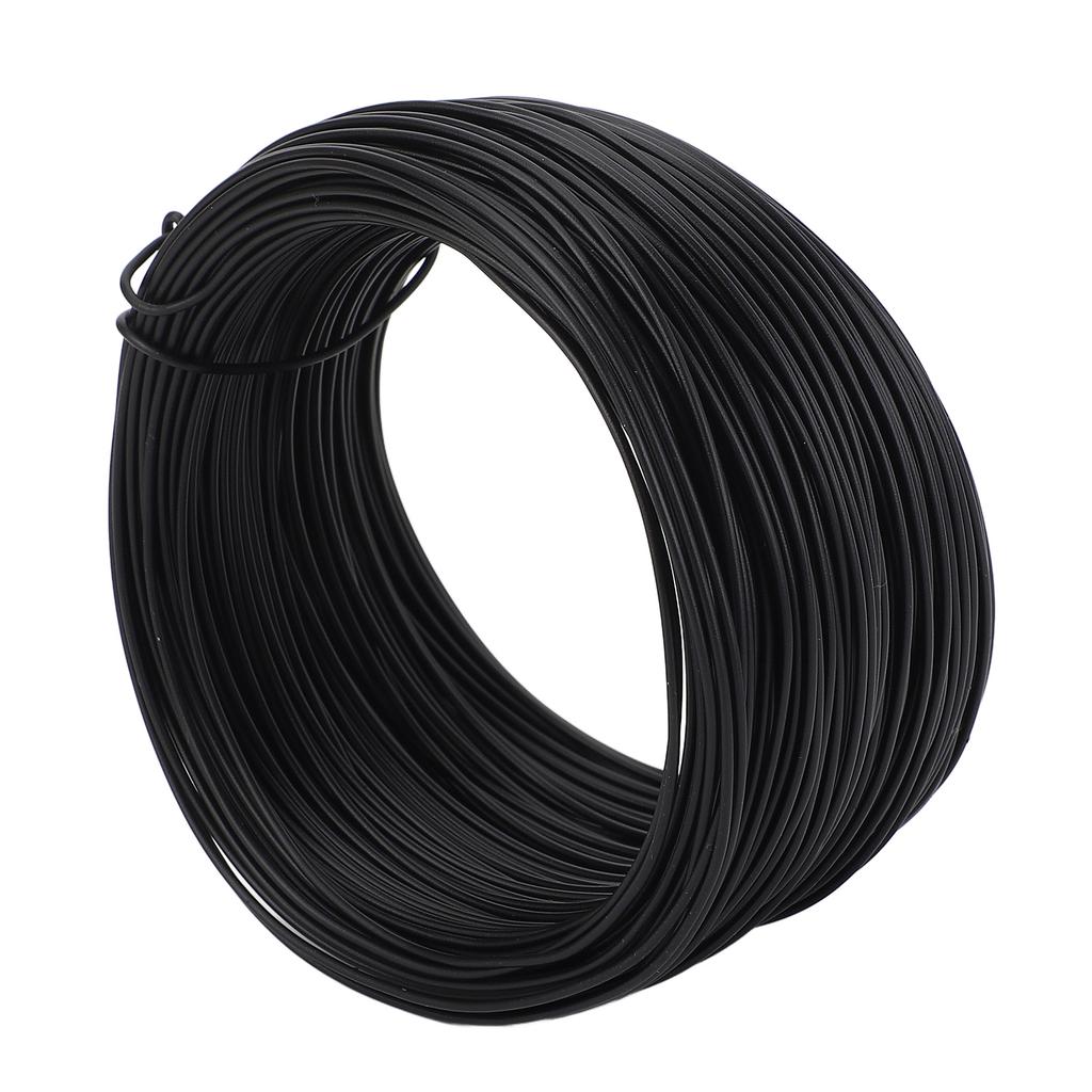 0.75mm 50m Tie Wire Roll Galvanized Iron PVC Coated Wire for Binding Reinforcing Bar and Fiber Optic Cables Black