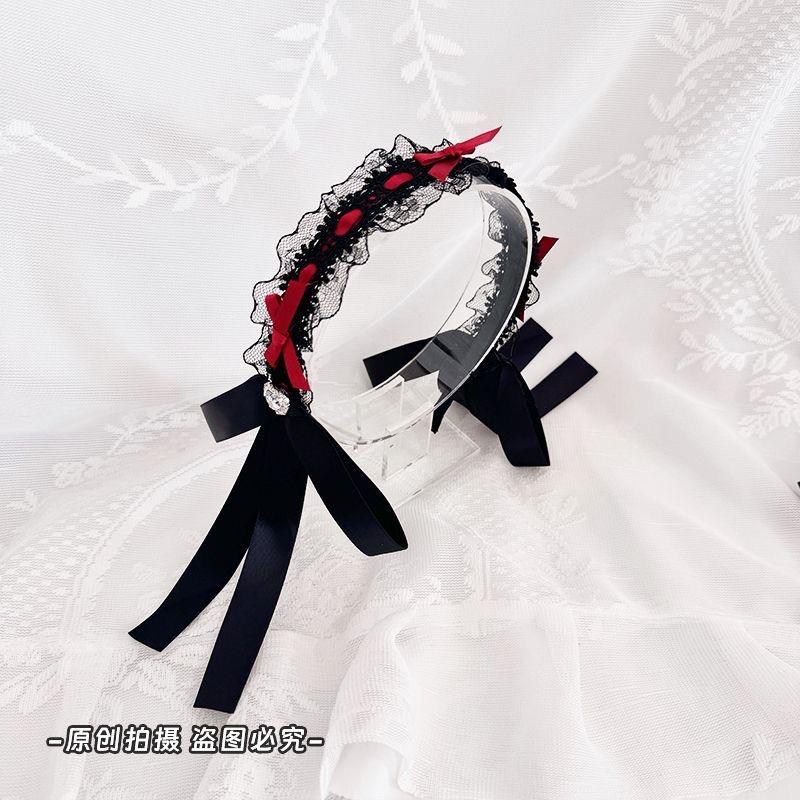 Lolita cosplay y2k accessories headband lace bow hair accessories and headwear Headband hair bands kawaii for hair