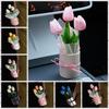 Simulation Tulip Flower PU Tulip Bucket Bouquet Artificial Tulip Bouquet  Mother's Day