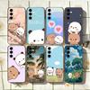 Cute B-BuBu DuDu Phone Case Black Silicone Soft For Samsung Galaxy A73,A72,A71,A70,A53,A52,A51