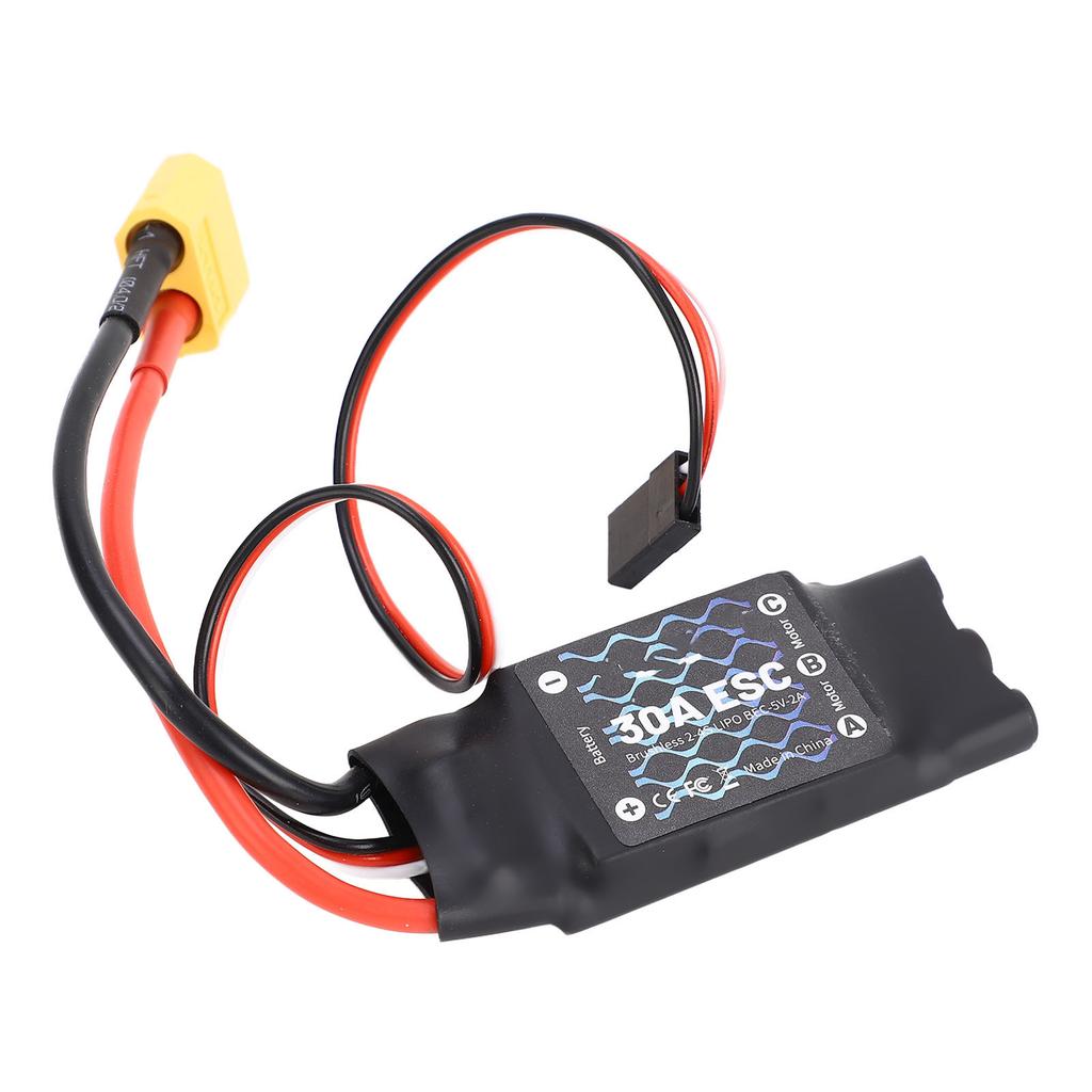 30A ESC Bezkartáčový regulátor otáček s XT60 3,5mm konektory pro RC letadla s pevnými křídly, kvadrokoptéry, helikoptéry