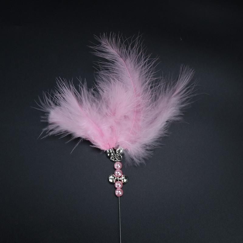 

Feathered Fairy Cat Wand Interactive Toy For Cats Wholesale Supplier рожевий