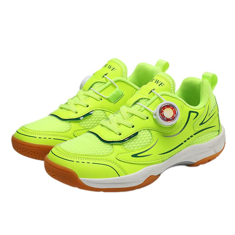 Children's professional badminton shoes rotating buckle boys breathable tennis shoes girls non-slip lightweight sports shoes