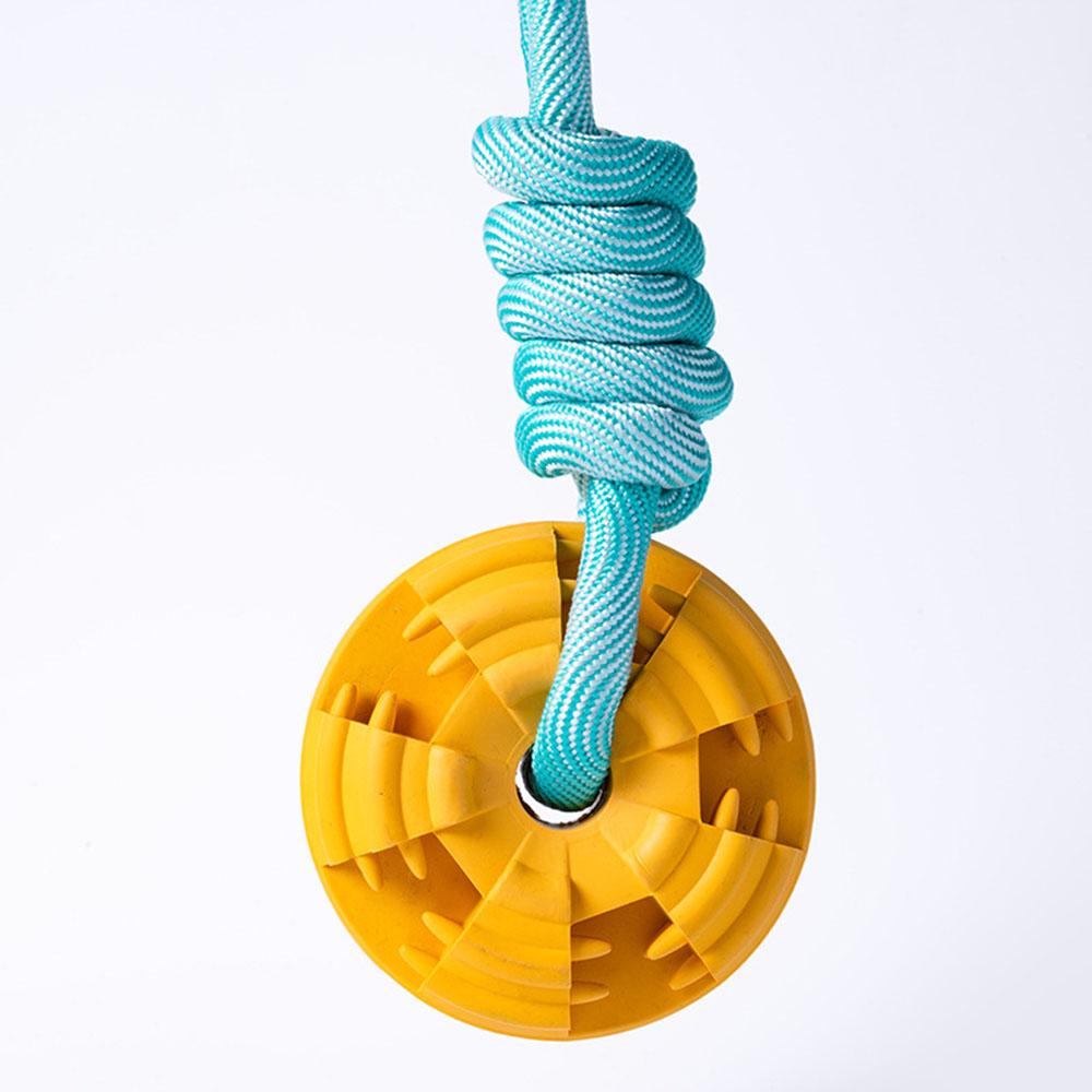 Dog Chew Rope Ball Toy - Bite-Resistant Interactive Knot Toy, Durable Dental Cleaning Pet Toy for