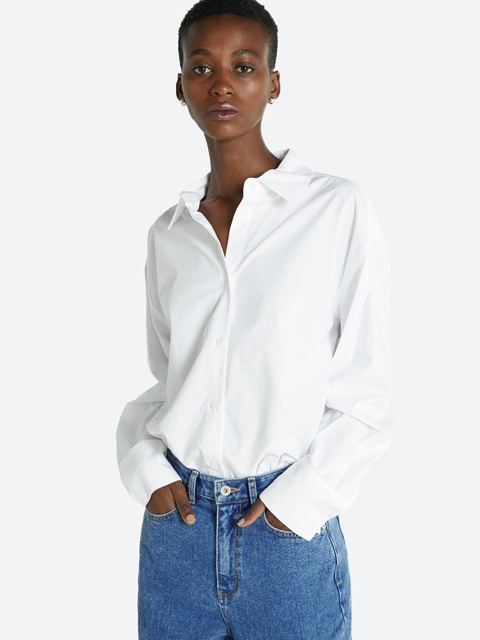 Have Less Signature Over Fit Shirt White White/Free