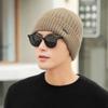 Knitted Hat Men's New Warm and Velvet Fashionable Wool Hat Casual Scarf Ear Protection Hat Thick Korean Cold Hat