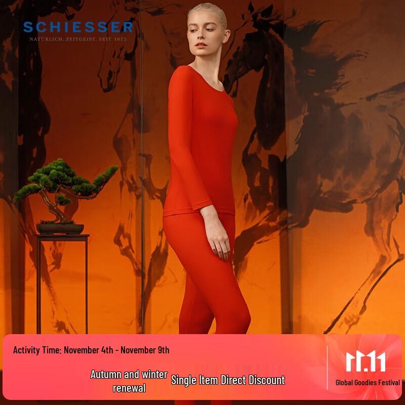 Schiesser Women's 7A Antibacterial Thermal Underwear Set