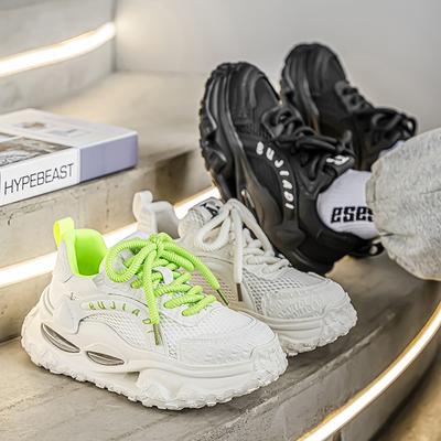 New Fashion Men 's Four Seasons Comfortable Thick Sole Shoes Students Boys GirlsTrending Soft Sole Breathable Casual Running Sneakers