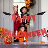 Red Glitter Bat Banner for Halloween Party Decor