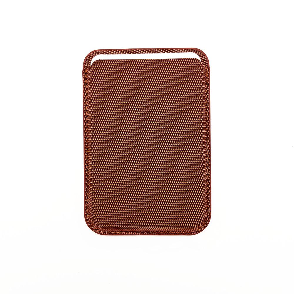 

Тканинний магнітний картхолдер MagSafe для iPhone 17 та 16 Pro Max Standard Magnetic (no logo) [Transparent Bag] червоно-жовто-коричневий