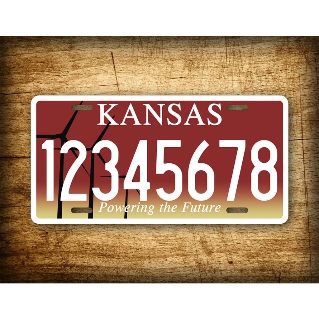 Custom 1pc 6x12 Kansas Future License Plate Personalized Text Auto Decor Tin Sign