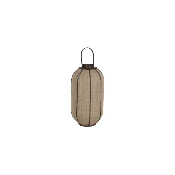 Bougeoir en jute et bambou - Home ESPRIT - 33x33x61,5 cm - Multicolore - Naturel - Décoration intérieure