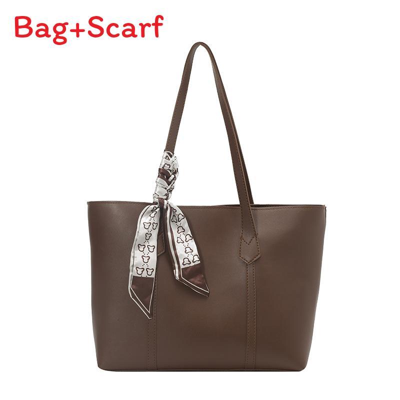 College Student Tote Bag Pu With Zipper Closure For Daily Use