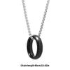 Men's Titaniums Steel Necklace Retro Finger Ring Charm Pendant Clavicle Chain Handmade Choker Music Festival Jewelry