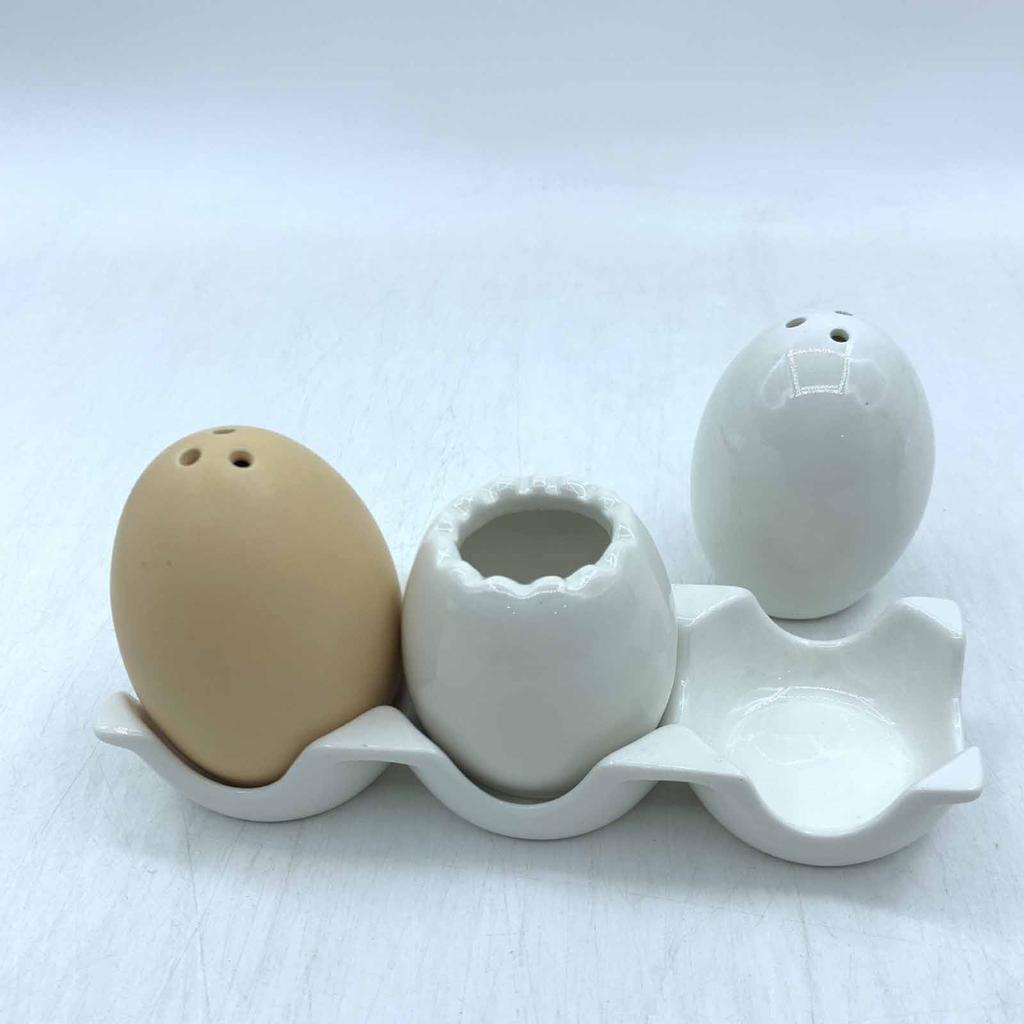 Egg,Shaped Ceramic Seasoning Bottles, ,Free Containers for Household, Kitchen, Restaurant & Hotel, Easy,Clean Condiment Jars