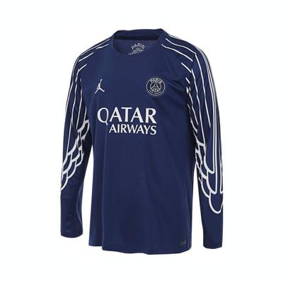 Logo Letter Crew Neck Long Sleeve T-Shirt Men Tops Navy HJ0867-493