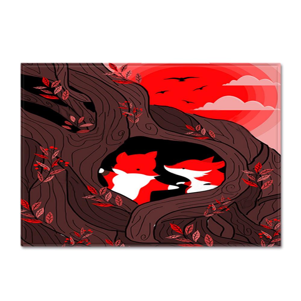 Tree Hole Big Carpet Feather Wind Bedroom Floor Mat Fixed Zhi