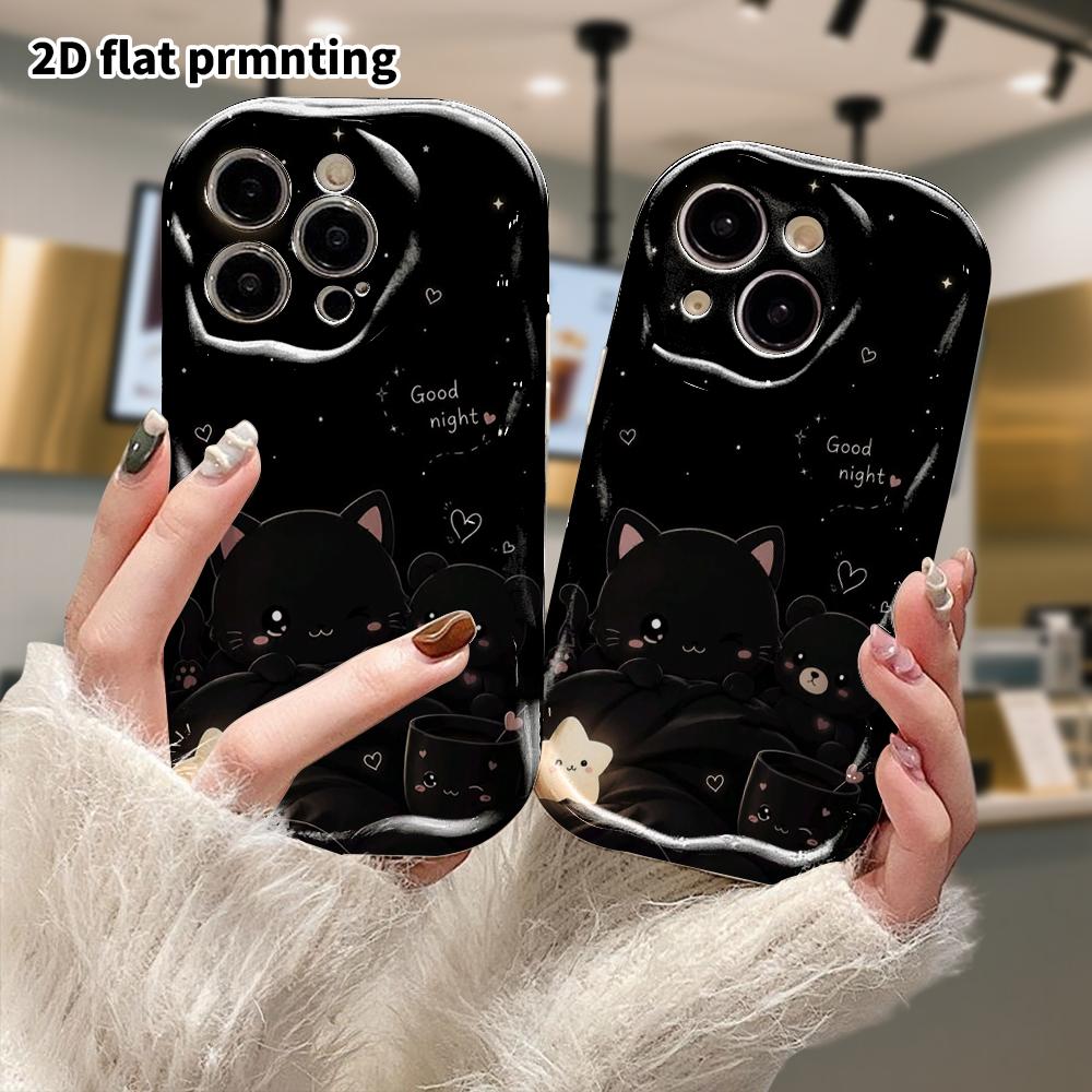 Phone Case: 2D flat, fits iPhone 18, 17, 16, 15, 14, 13, 12Pro protective case, dark cute style, perfect holiday gift for Christmas and Halloween