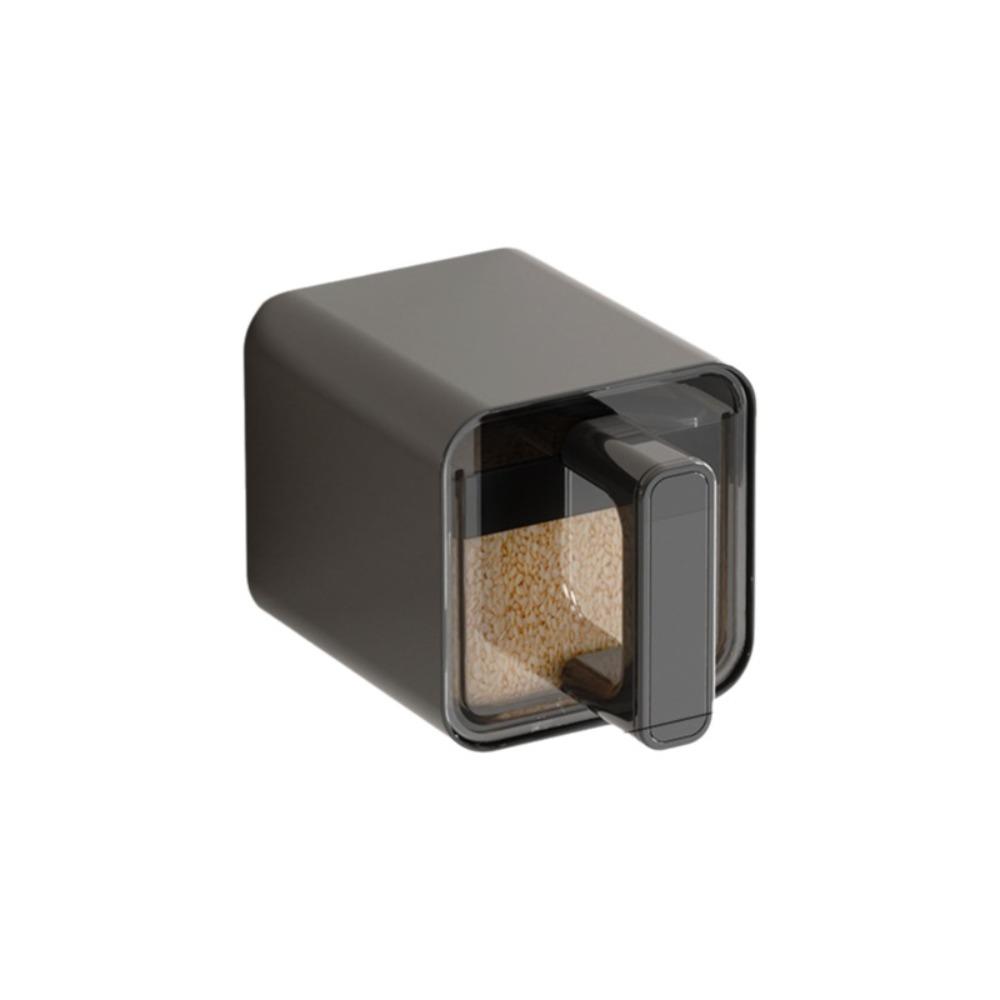 No Punch Spice Storage Rack Sealed Kitchen Seasoning Jar Spice Storage Container  Cooking 1 Grid Black