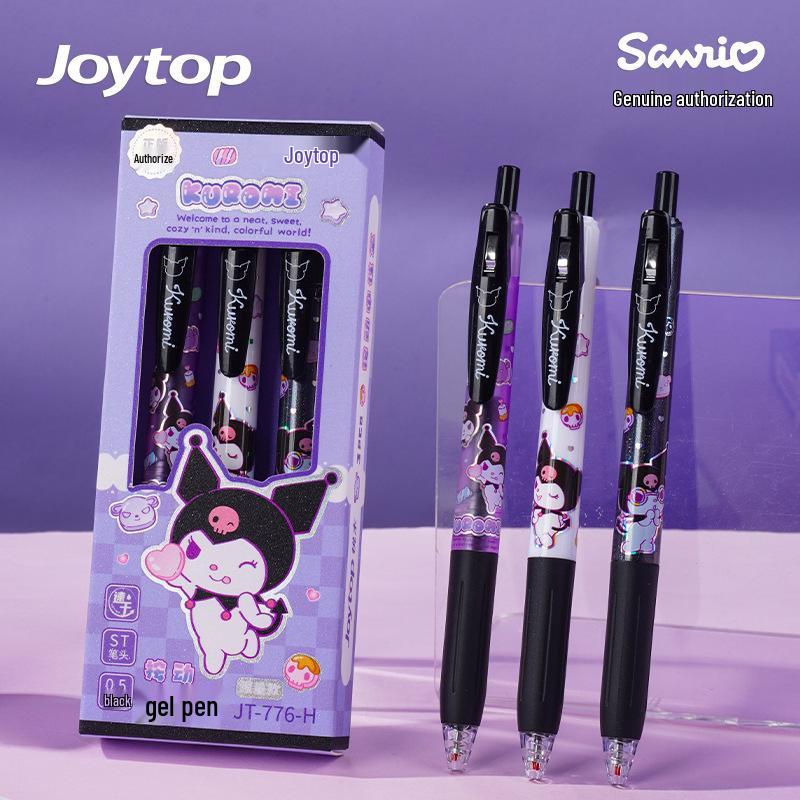 Yue Mu Hello Kitty Cartoon Click Pen Set - Quick-Dry Girly Heart ST Tip for Students