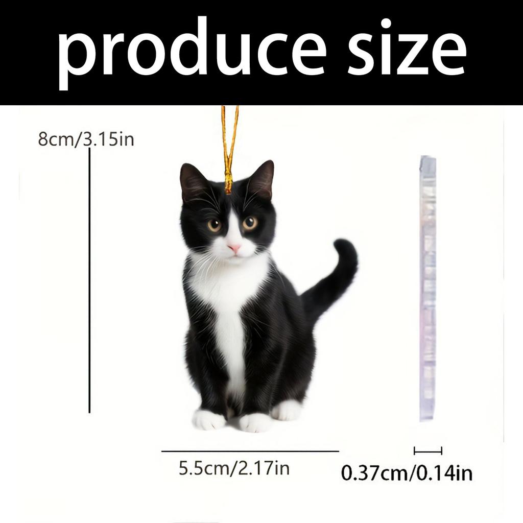 Stylish Black Pusses Pendant Adorable Miniature Kitty Keychain Charming Gift Suitable As Car Decors Or Personal Bag Charm