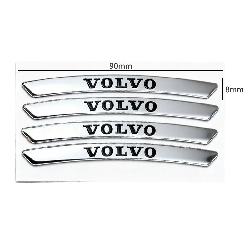 Car Wheel Hub Tire Badge Sticker Racing Car Wheel Rim Sticker Decorative Accessories Volvo S80 S60 Xc60 Xc40 Xc90 V90 V60 V40 T5