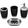 Elegant Euro-American Bathroom Set: 6-Piece Toiletries & Electroplated Lotion Bottle