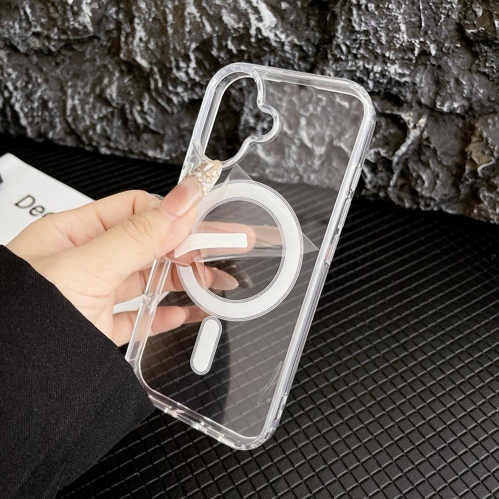 Transparent for  Ultra Slim Case for For Iphone 17 16 1 Pro Max Air 14 Plus 13 12 11 X Xr Xs Magnetic Clear Shockproof Cover