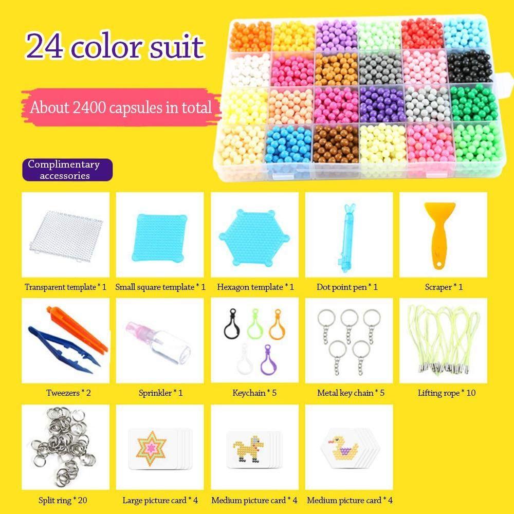 

1000pcs DIY Handmade Children Craft Kit Gift Variety Bean Toys Crystal Beads Puzzle 1000pcs