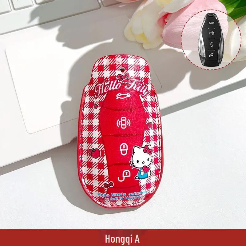 

Чехол на ключ Hello Kitty для моделей Hongqi H5, HS5, H6, HS3, HS7, HQ9, EH7, H9