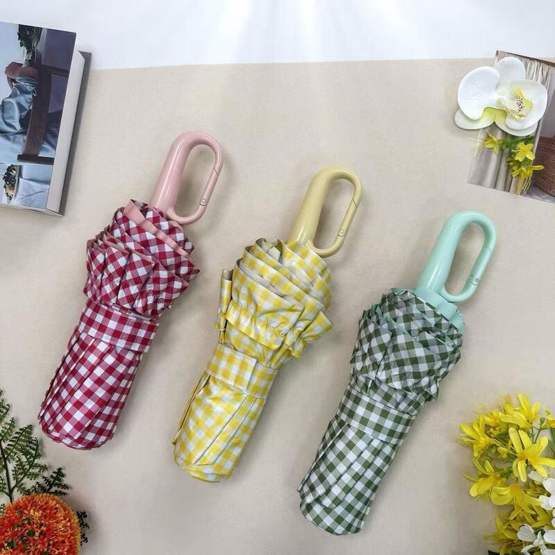

XuQing Plaid Lace UV Protection Folding Umbrella 2-Pack