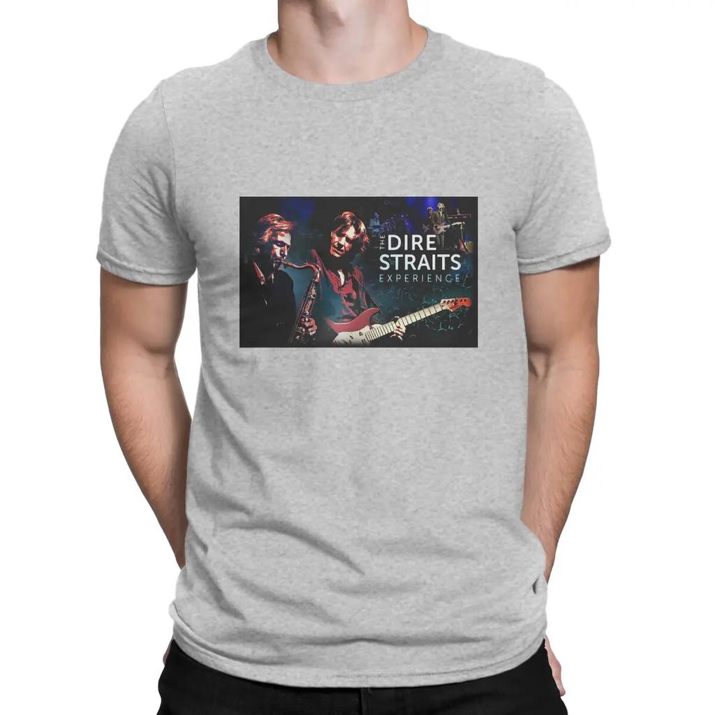 Dire Straits Creative TShirt for Men The Dire Straits Experience Round Neck Pure Cotton T Shirt Distinctive Gift Clothes