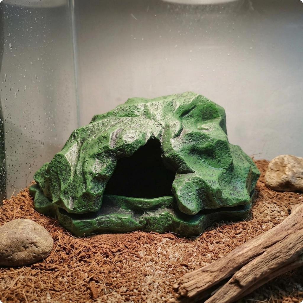 Reptile Rock Cave MultiUse Hide Easy to Cleansable Artificial for Terrarium,