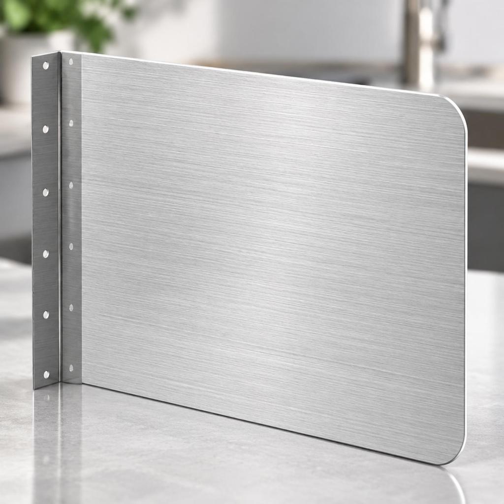 2 Pieces Sink Accessory Pre-Drilled Holes Metal Spray Guard Rounded Edges